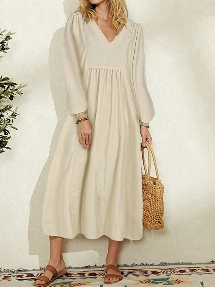 Women’s Casual Summer V-Neck Maxi Dress - Jenna