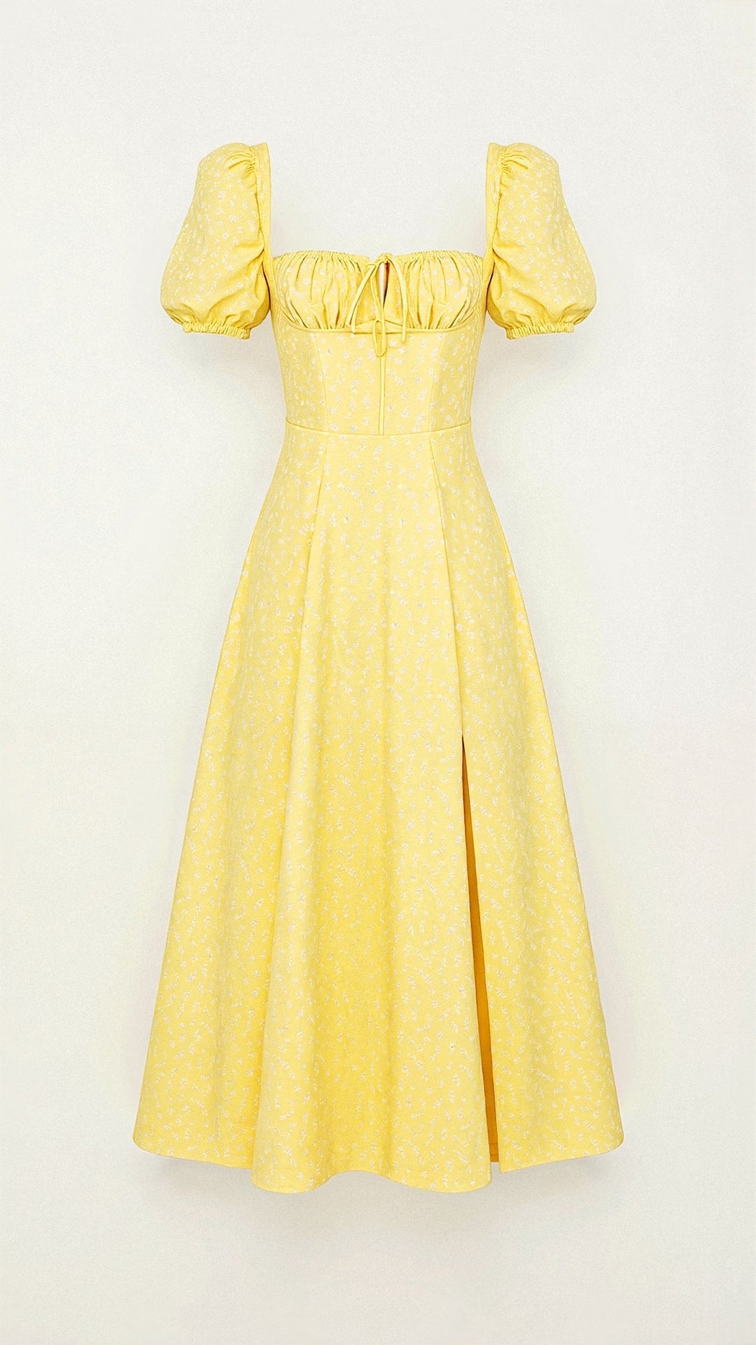 Midi Dress with Square Neckline - Celeste