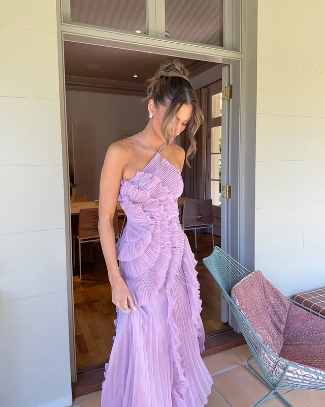 Ruffle Pleated Maxi Dress - Grace