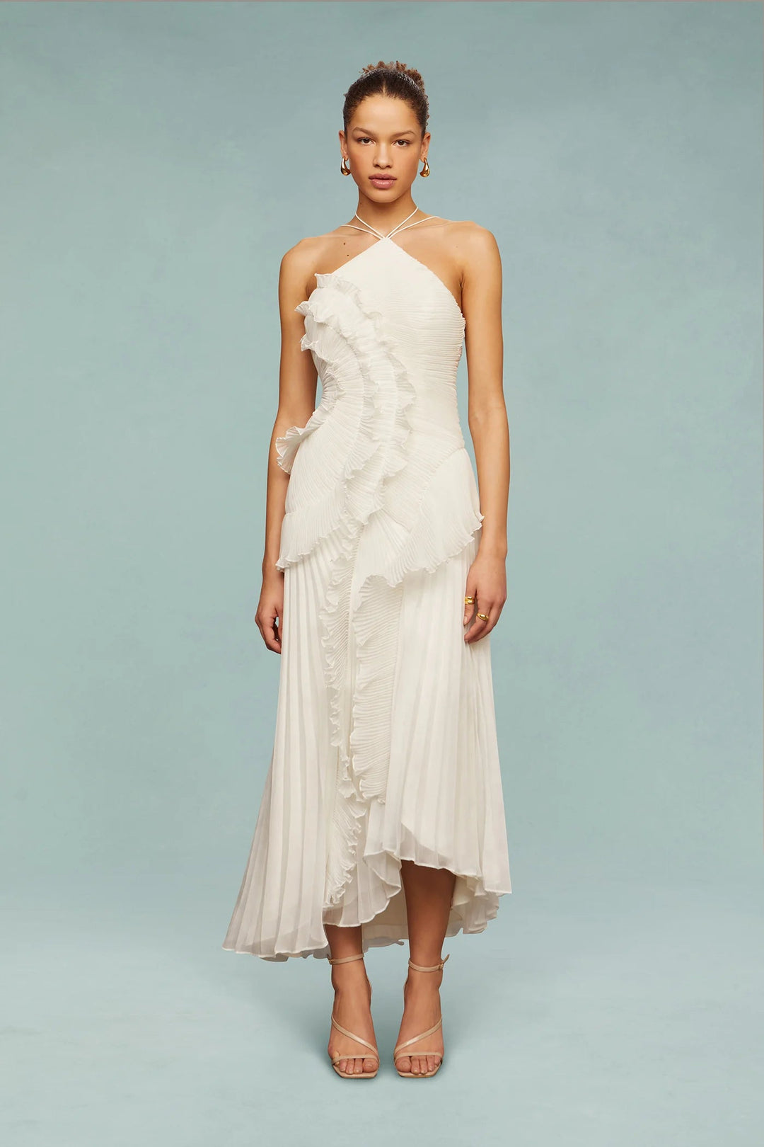 Ruffle Pleated Maxi Dress - Grace