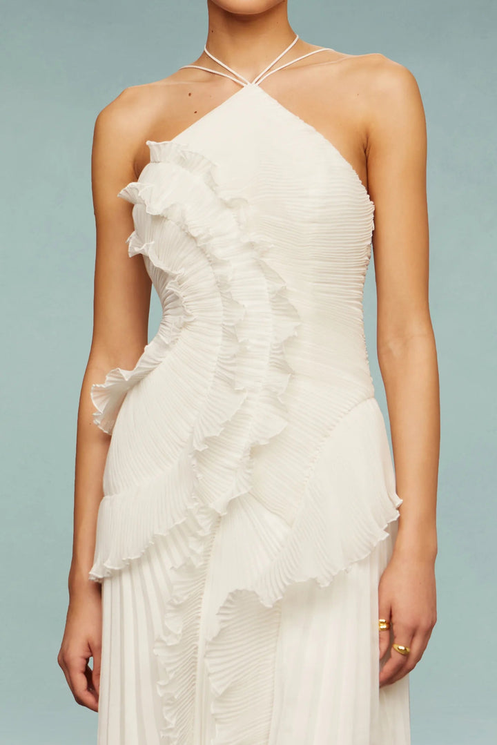 Ruffle Pleated Maxi Dress - Grace