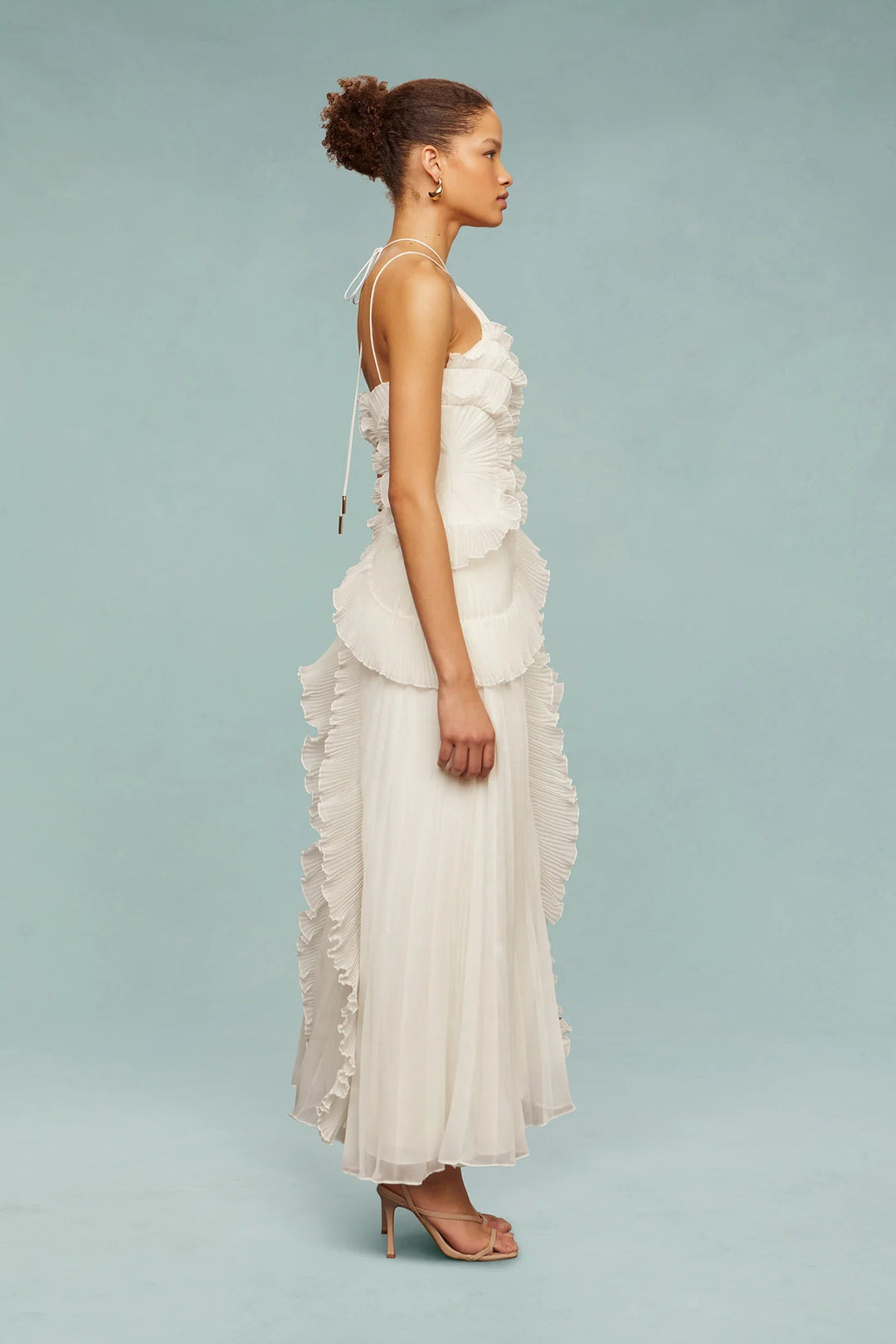 Ruffle Pleated Maxi Dress - Grace