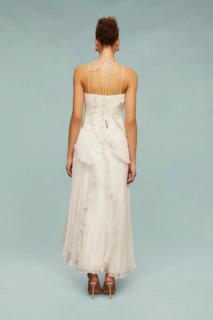 Ruffle Pleated Maxi Dress - Grace