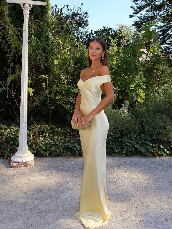 Satin Backless Maxi Dress - Esme