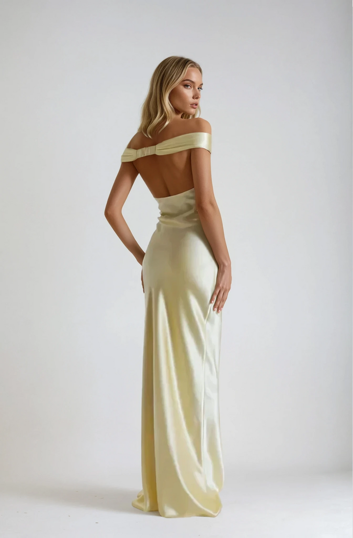 Satin Backless Maxi Dress - Esme