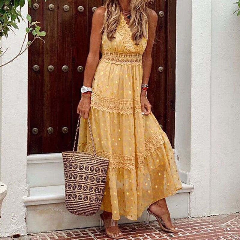 Women’s Chic Boho Maxi Dress - Noa