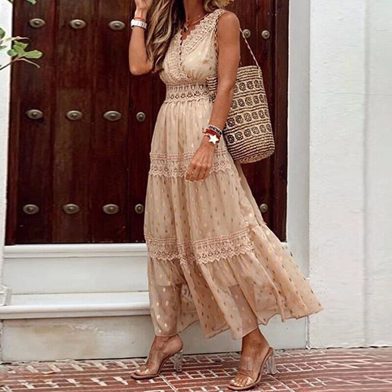 Women’s Chic Boho Maxi Dress - Noa
