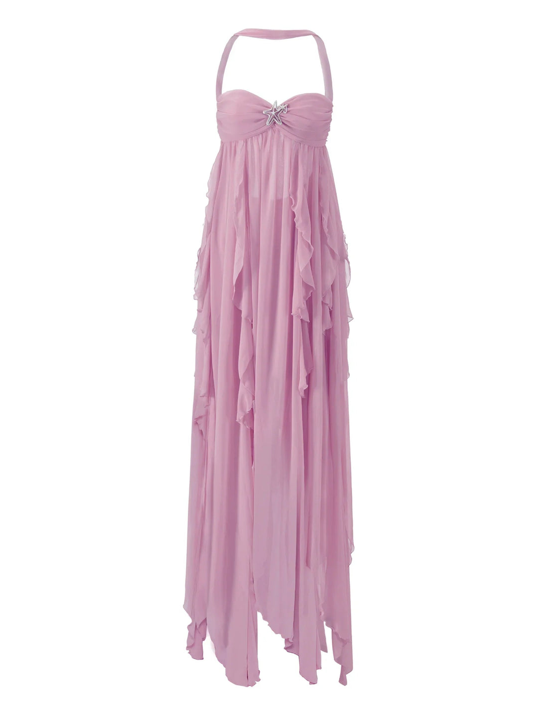 Women’s Backless Halter Embellished Elegant Maxi Dress - Aurelia