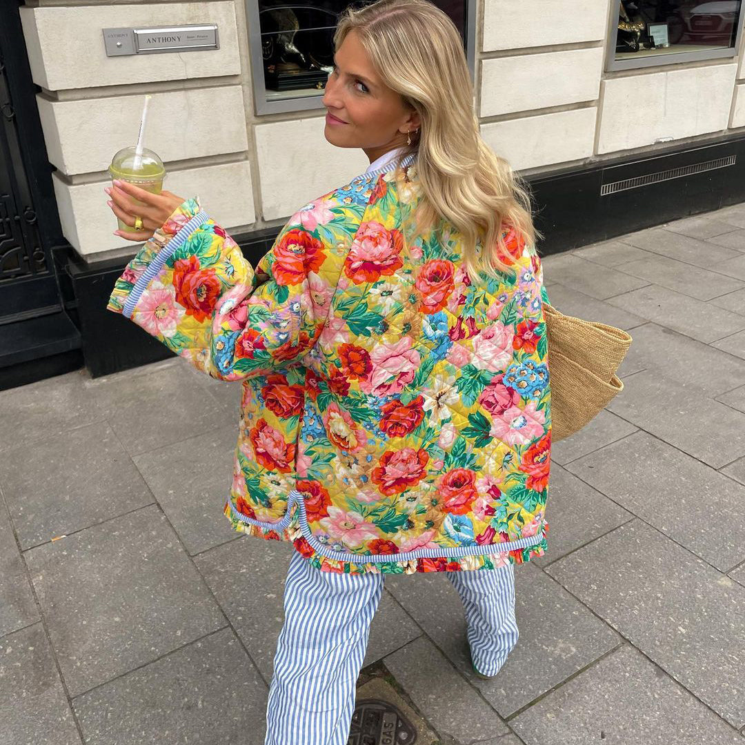 Women’s Elegant Floral Jacket - Yrsa