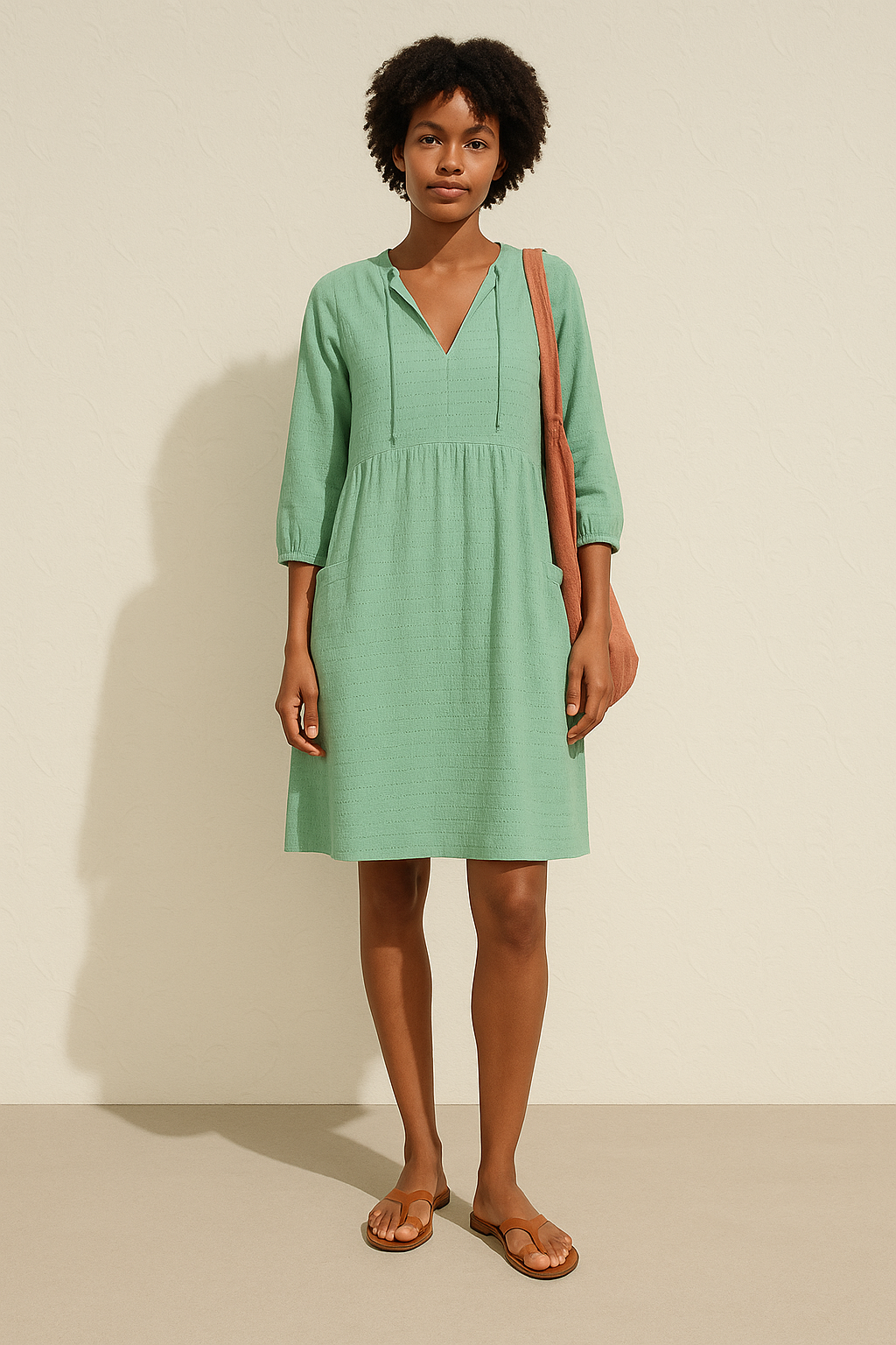 Women’s Casual Summer Shirt Midi Dress - Franca