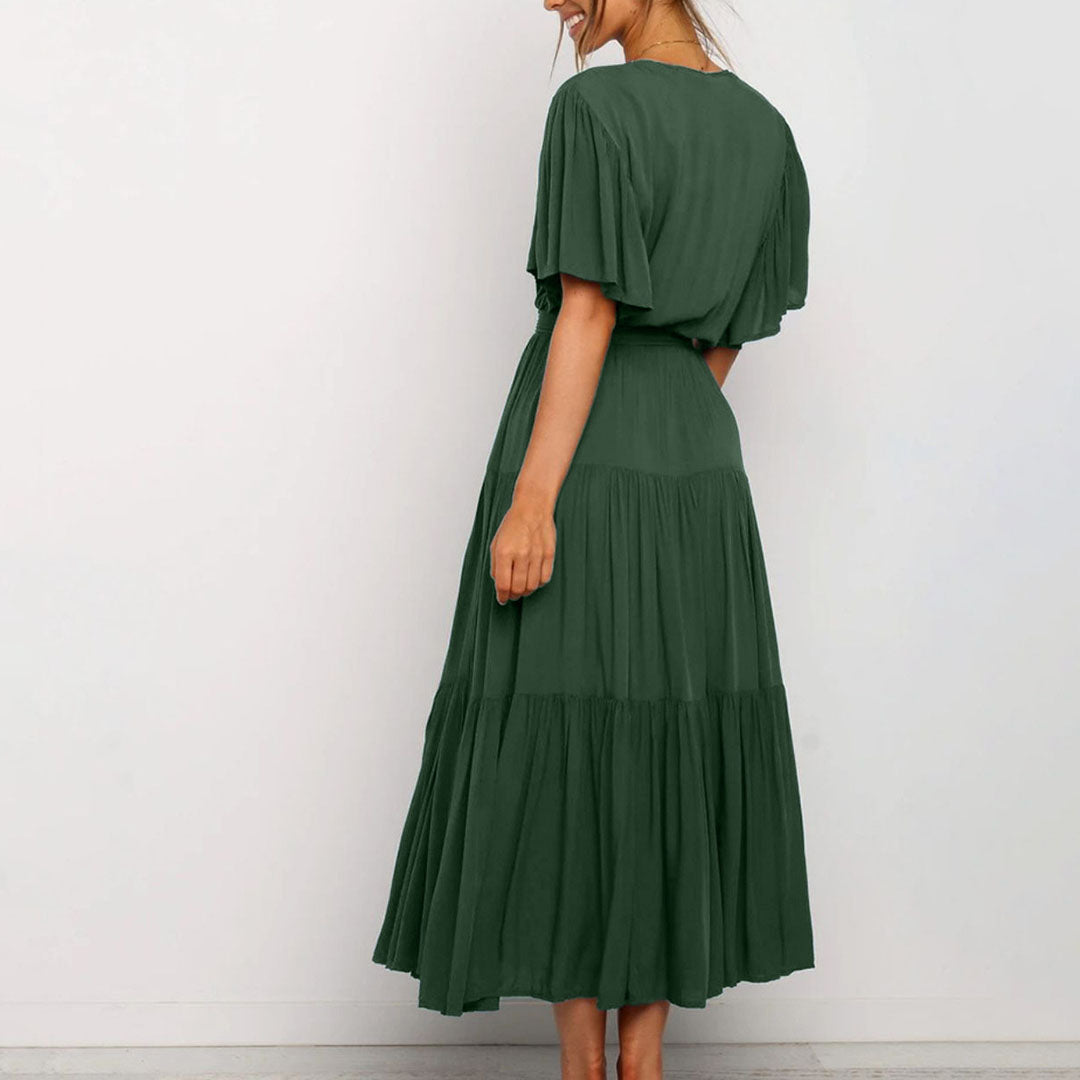 Women's Casual Wedding Guest Midi Dress - Emma