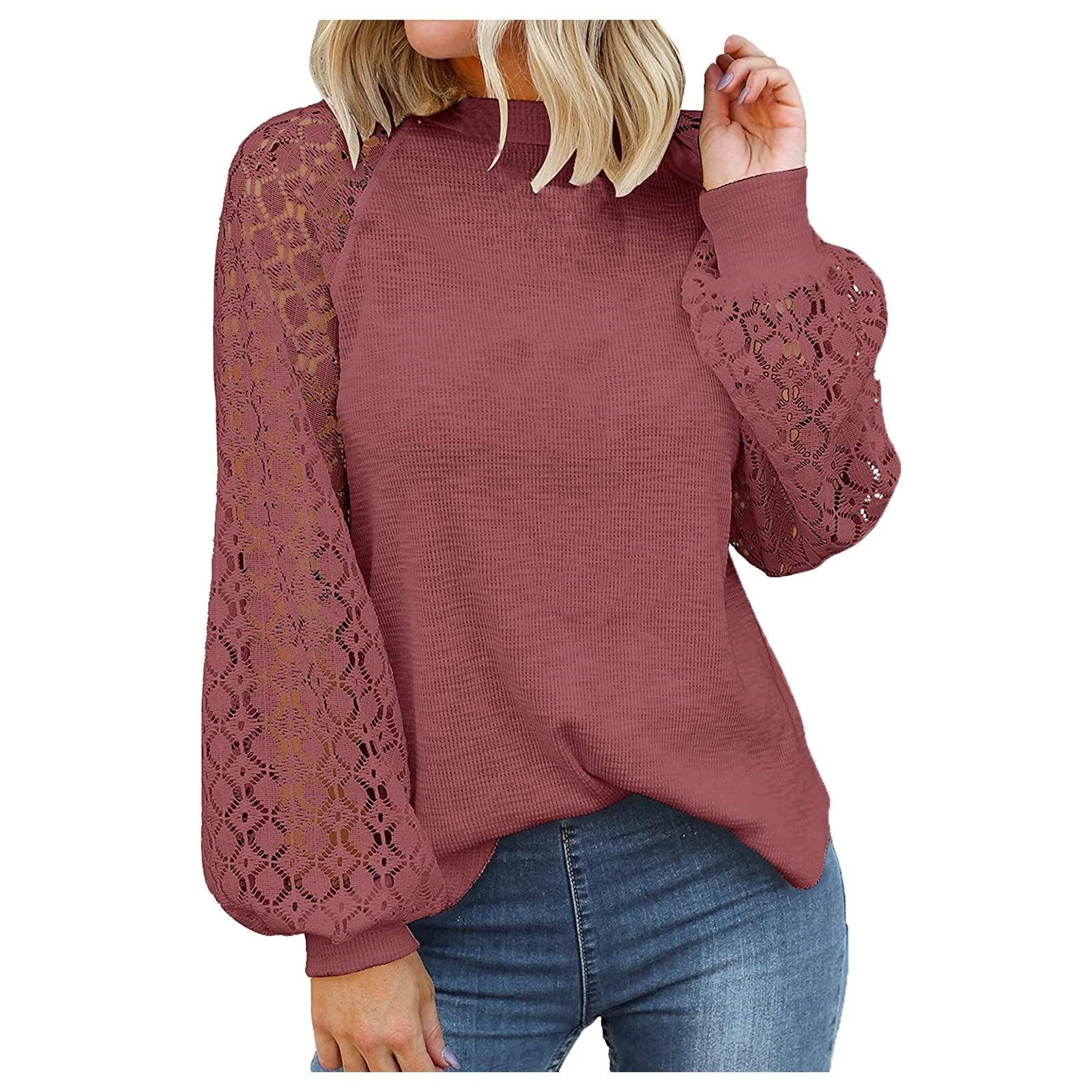 Women's Casual Crochet Knit Jumper - Emma