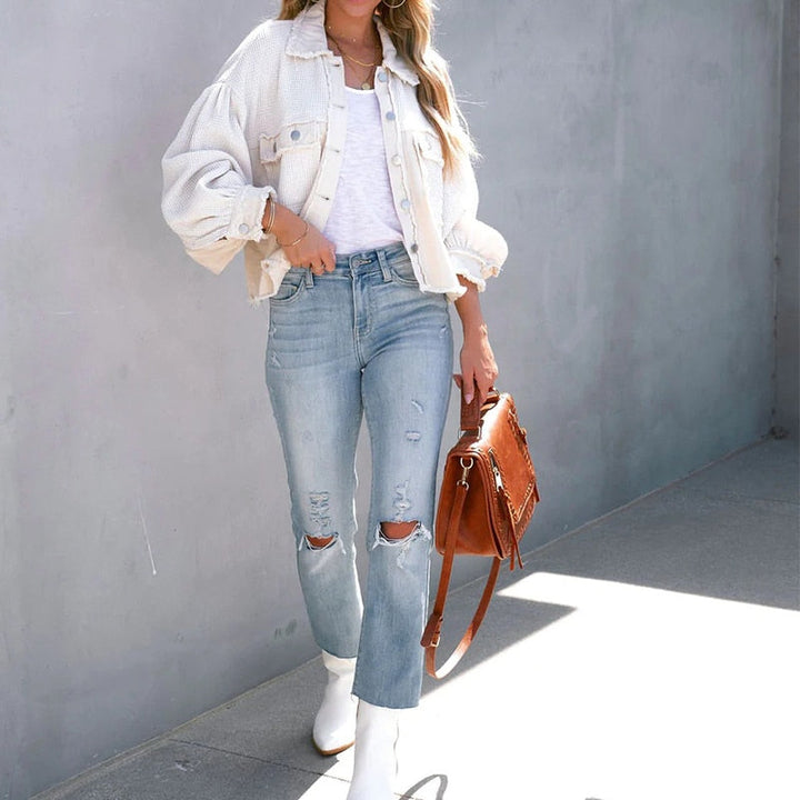 Women’s Puff Sleeve Chic Trendy Jacket - Ava