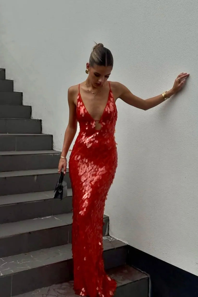 Sequin Maxi Long Dress - Eloise