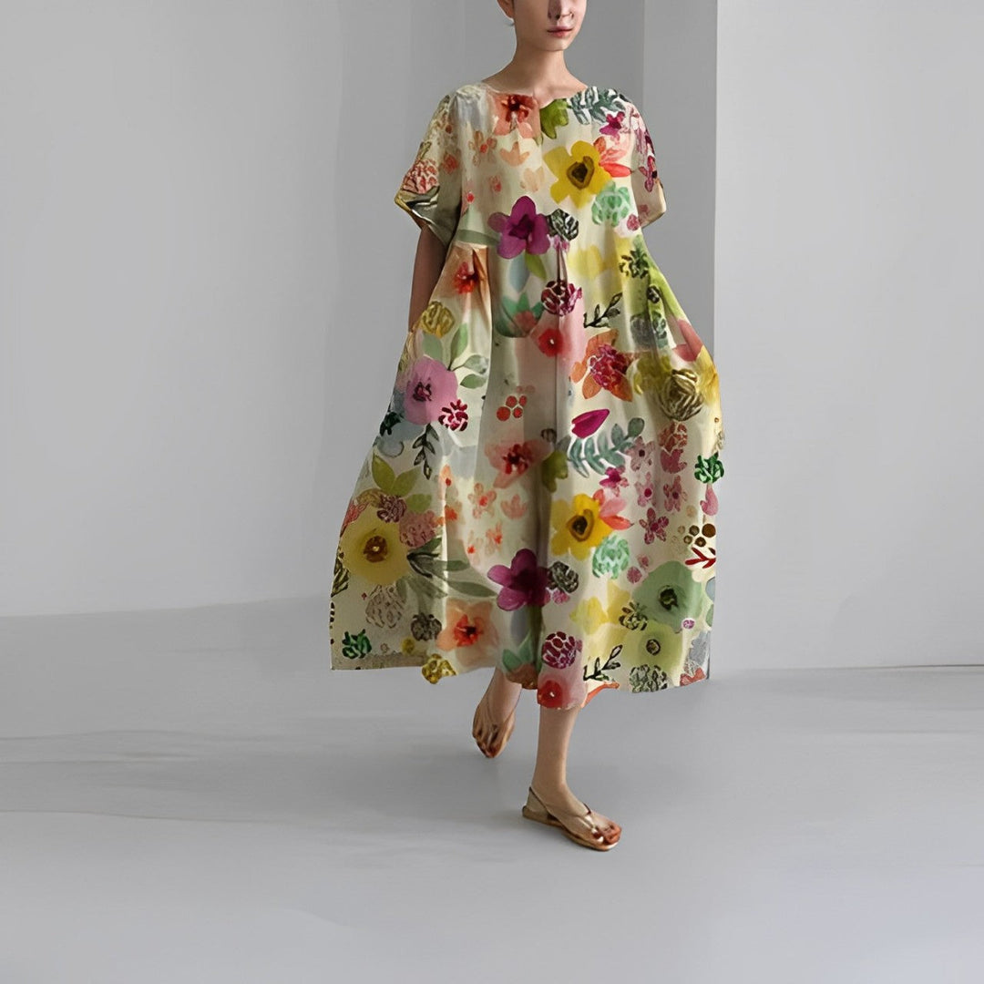 Variant image for Women’s Boho Floral Summer Dress Elegant Design - Rosa-29