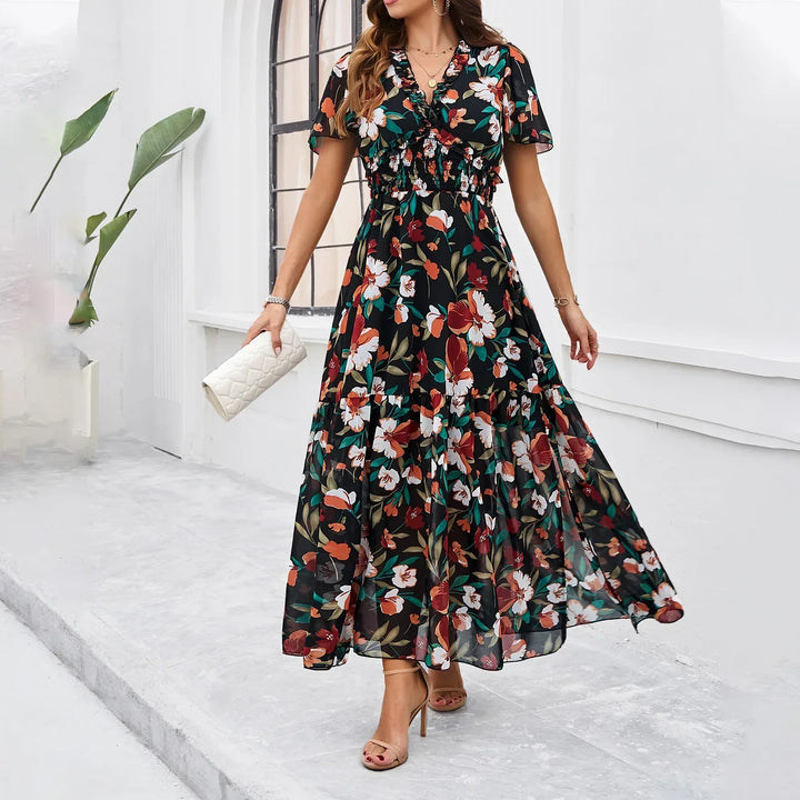 Women’s Floral A-Line Summer Maxi Dress - Sienna