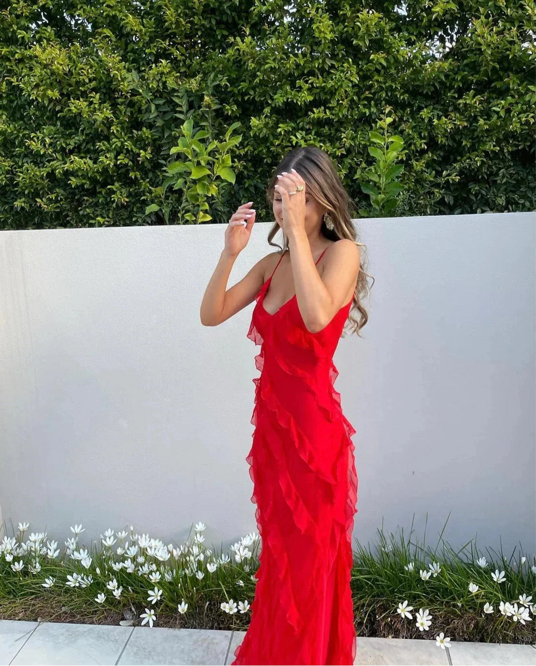 Women’s Backless Romantic Elegant Maxi Dress - Jolie