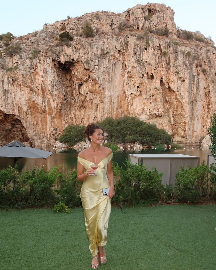 Satin Maxi Dress - Vivian
