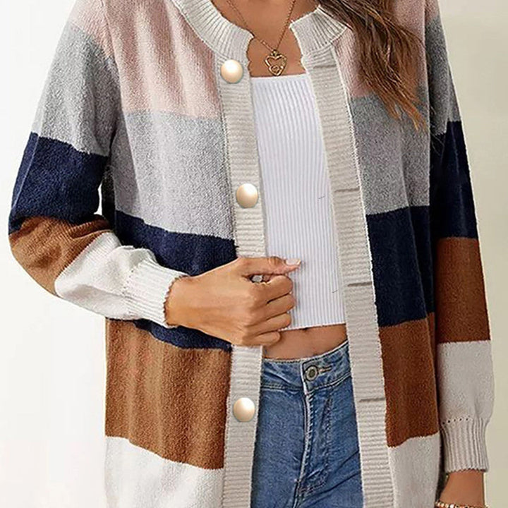 Women’s Casual Lightweight Striped Cardigan - Morin