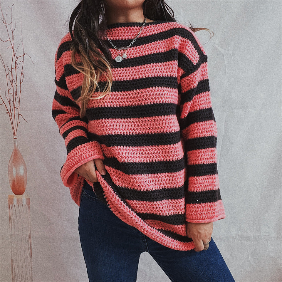 Women’s Classic Striped Knitted Jumper - Freya