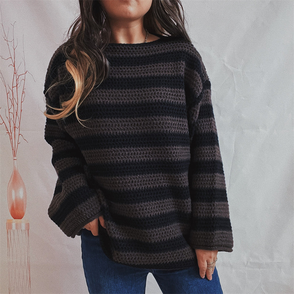Women’s Classic Striped Knitted Jumper - Freya
