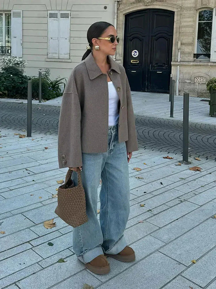 Women's Oversized Single Breasted Jacket - Nora