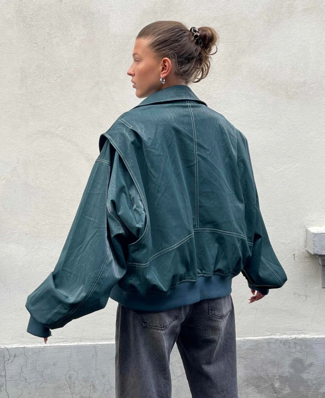 Women’s Oversized Zip Up Bomber Jacket - Nora