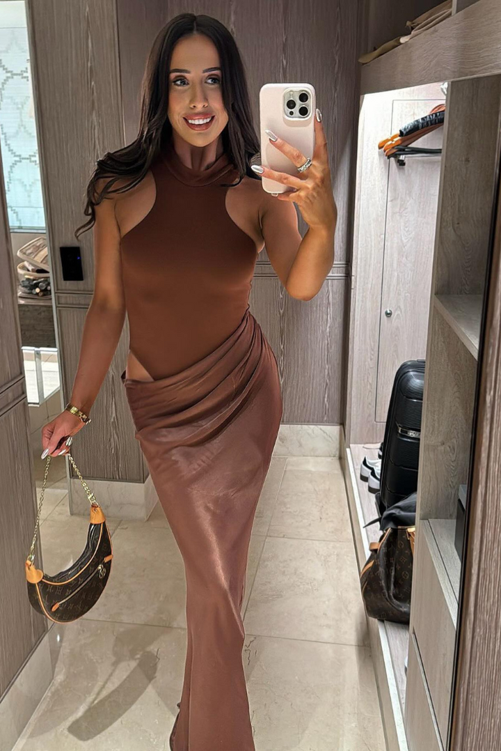 Women’s Bold Sculpting Asymmetrical Maxi Dress - Lila