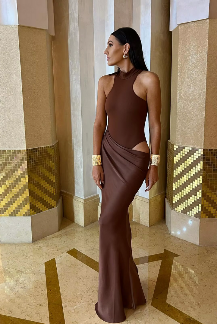 Women’s Bold Sculpting Asymmetrical Maxi Dress - Lila