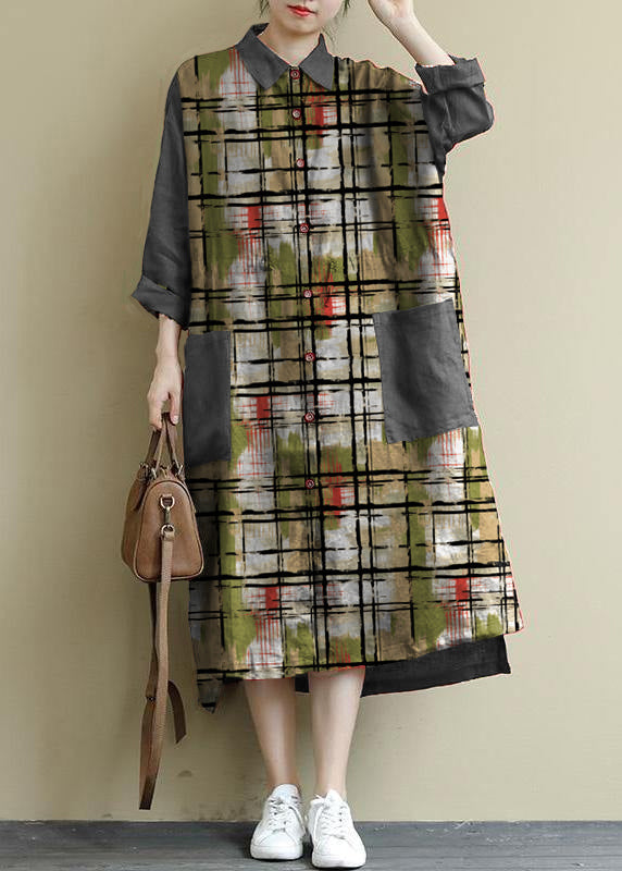 Linen Shirt Dress Casual Oversize Spring Maxi Dresses - Tiana