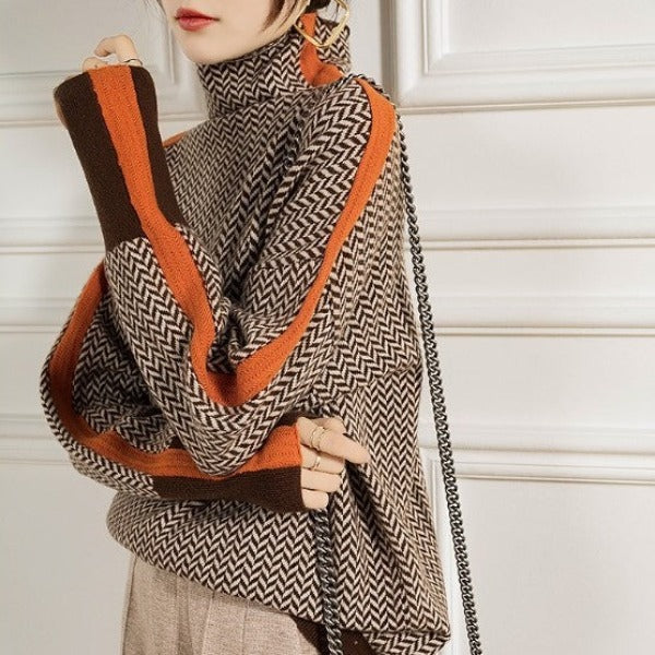 Women’s Turtleneck Knitted Sweater - Sacha