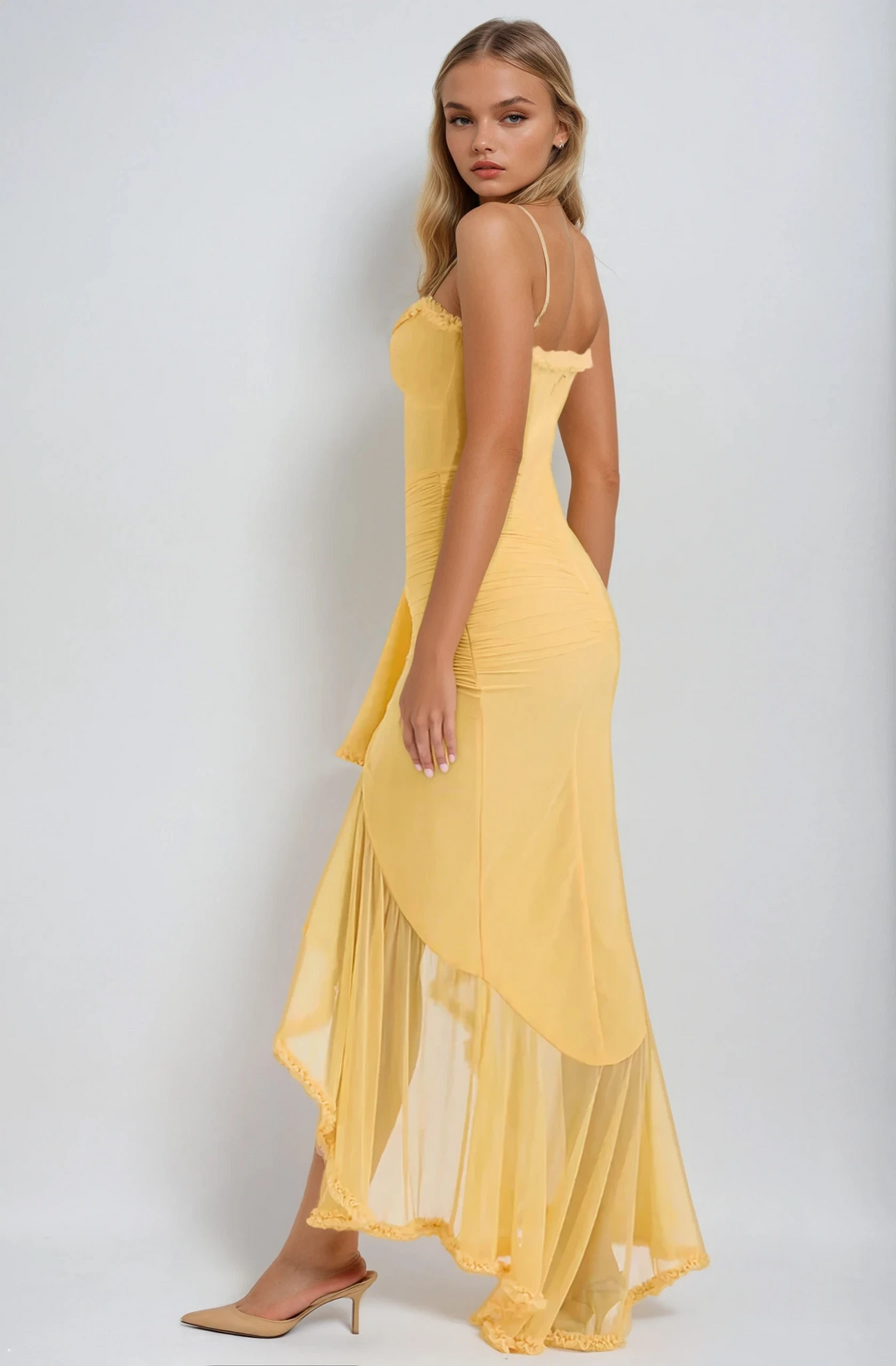 Charming Ruffled Gown - Bianca