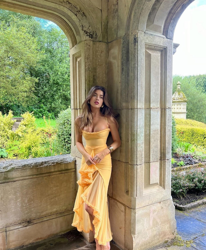 Charming Ruffled Gown - Bianca