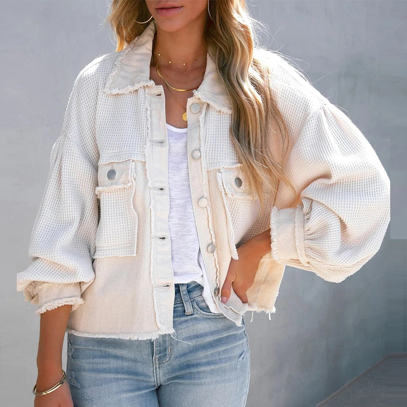 Women’s Puff Sleeve Chic Trendy Jacket - Ava