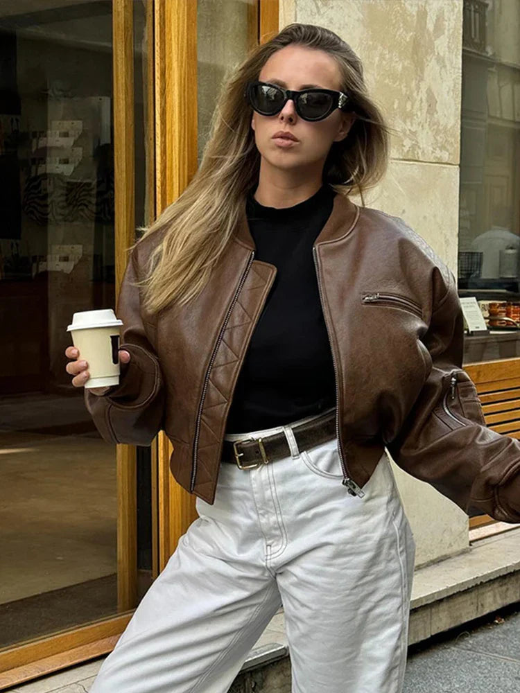 Women’s Retro Cropped Vintage Jacket - Juniper