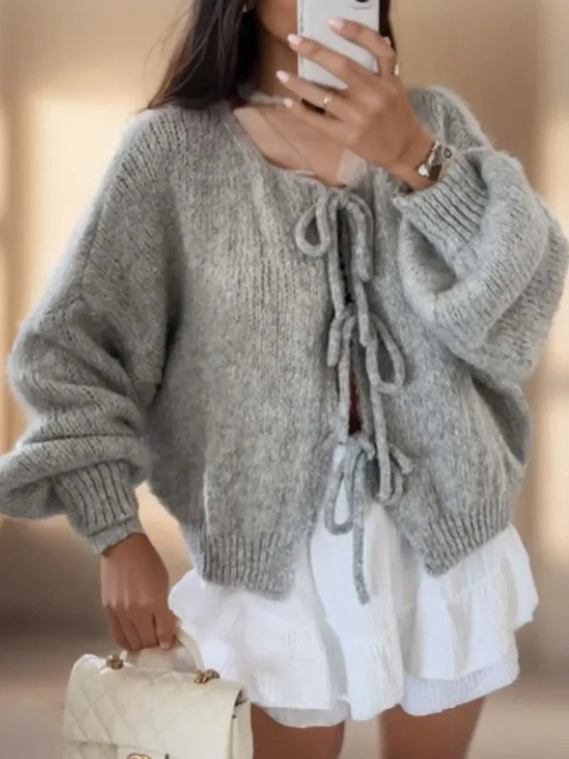 Women's Chic Knitted Cardigan - Ariadne