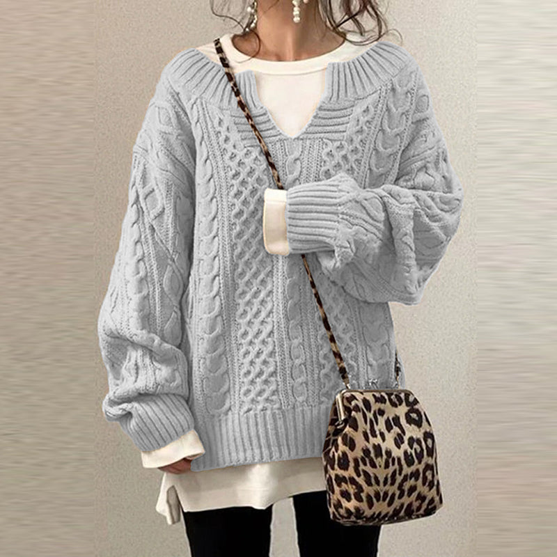 Women’s Oversized Cable Knit Sweater - Kendria