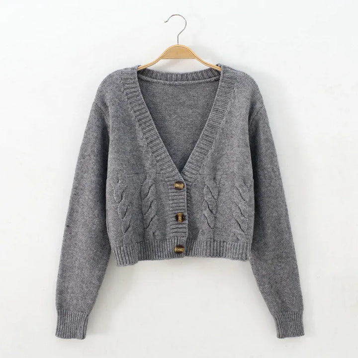 Variant image for Women’s Cropped V-Neck Cardigan - Saoirse-4
