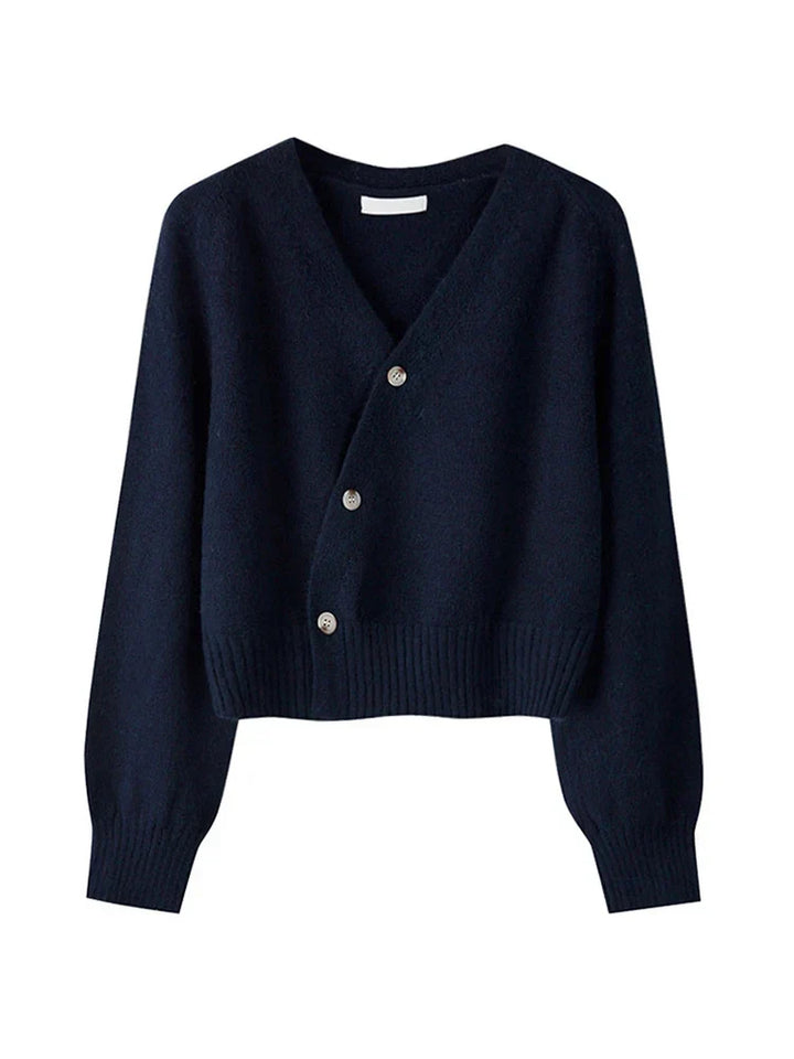 Women’s Asymmetric Design Cropped Cardigan - Livvy