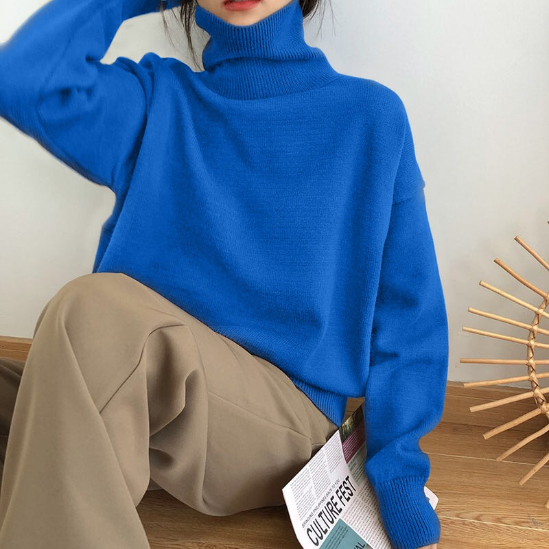 Women’s Classic Casual Turtleneck Sweater - Margret