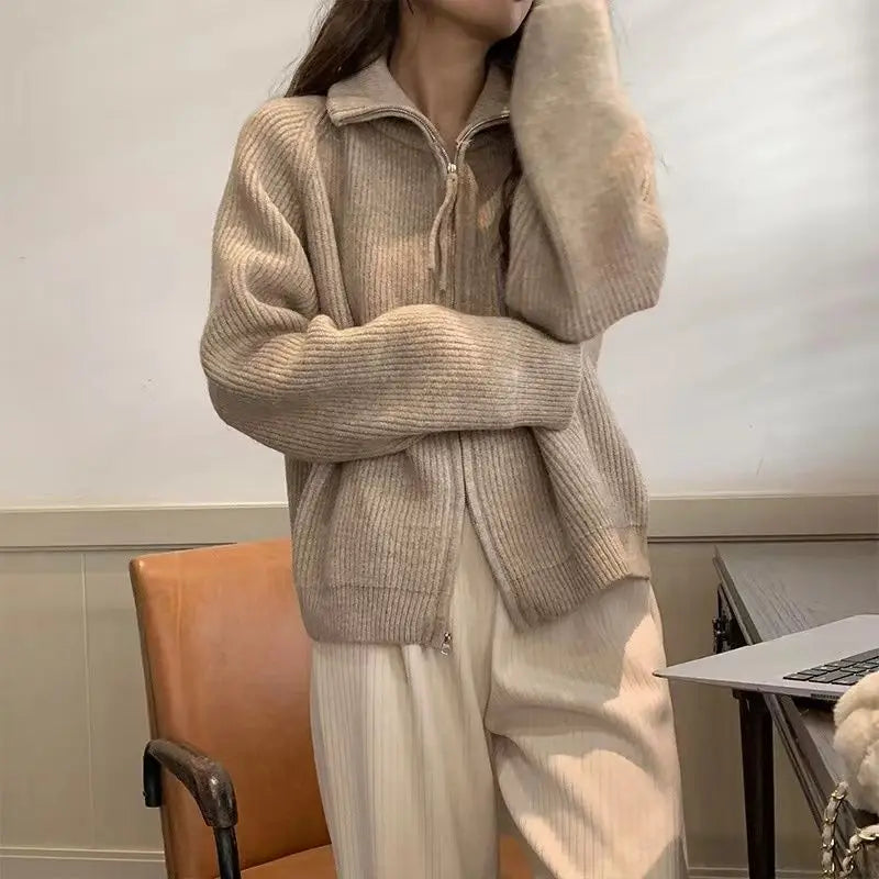 Women's Cozy Knitted Cardigan - Halsey