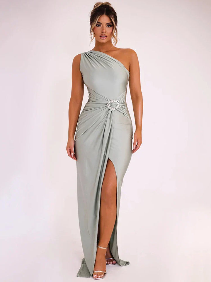 Women’s Asymmetrical One-Shoulder Maxi Dress - Shara