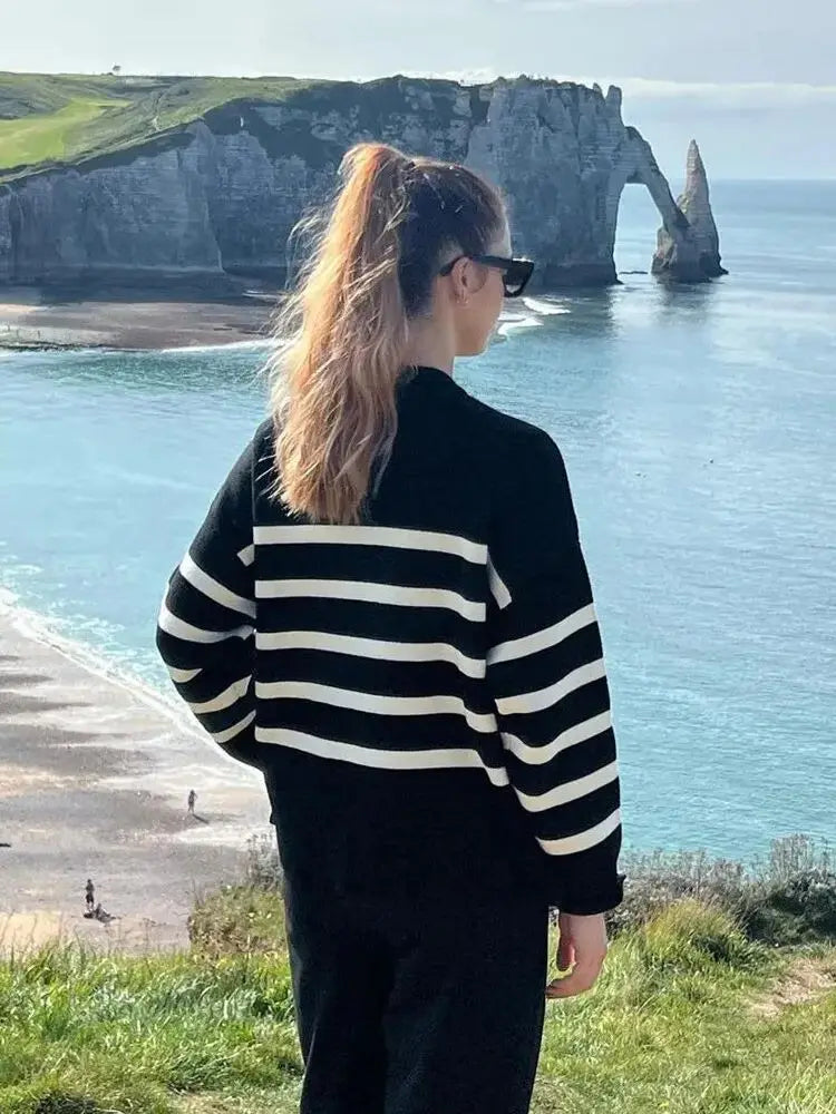 Women’s Oversized Striped Knitted Jumper - Rosalind