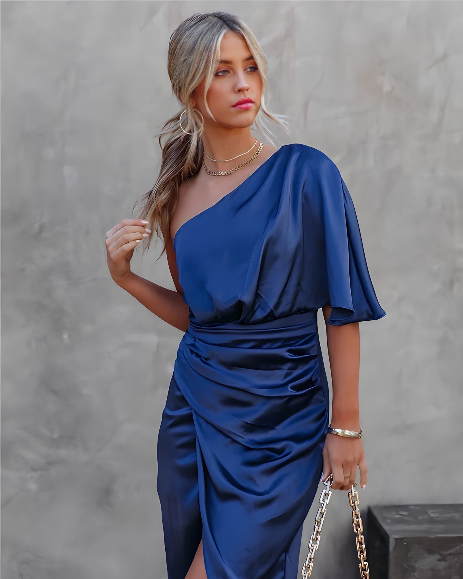 Women’s Elegant Silk Summer Cocktail Mini Dress - Amira