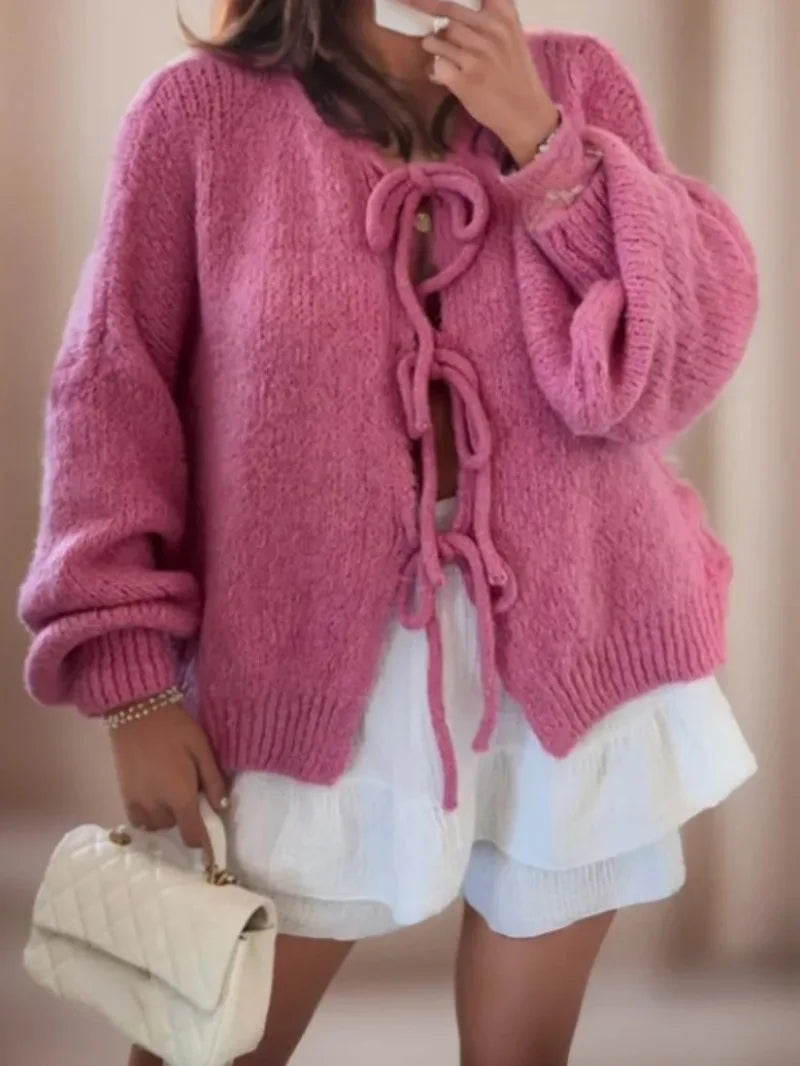 Women's Chic Knitted Cardigan - Ariadne