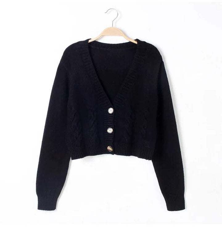 Women’s Cropped V-Neck Cardigan - Saoirse