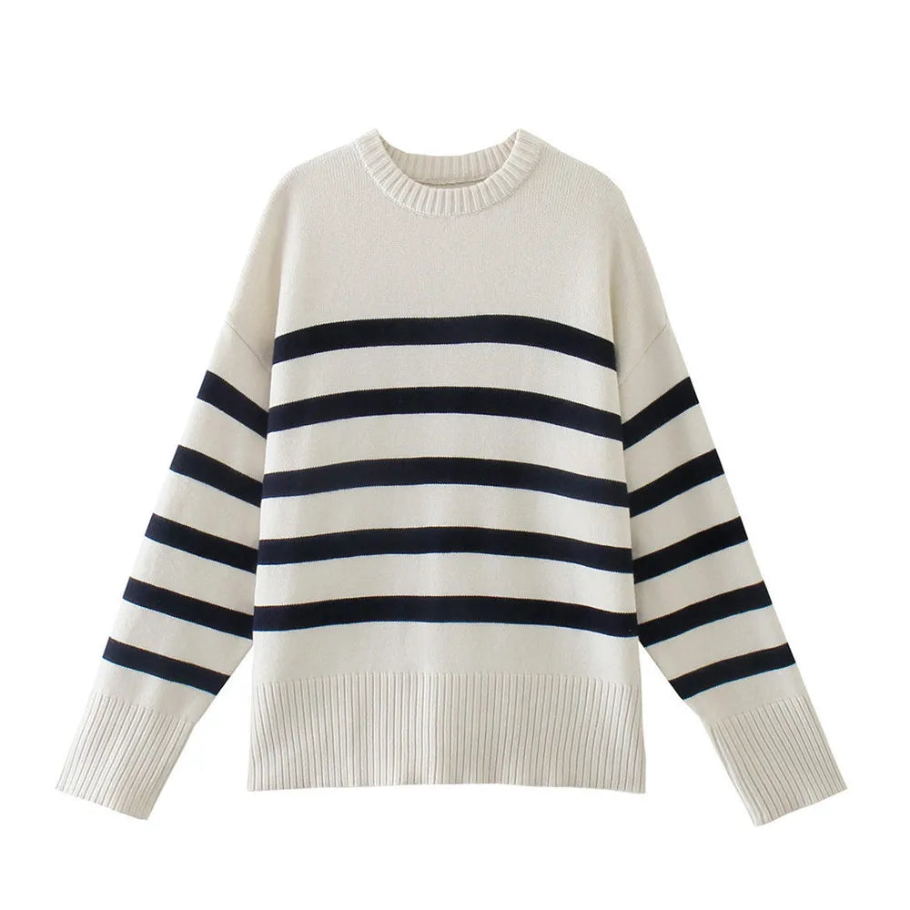 Women’s Oversized Striped Knitted Jumper - Rosalind