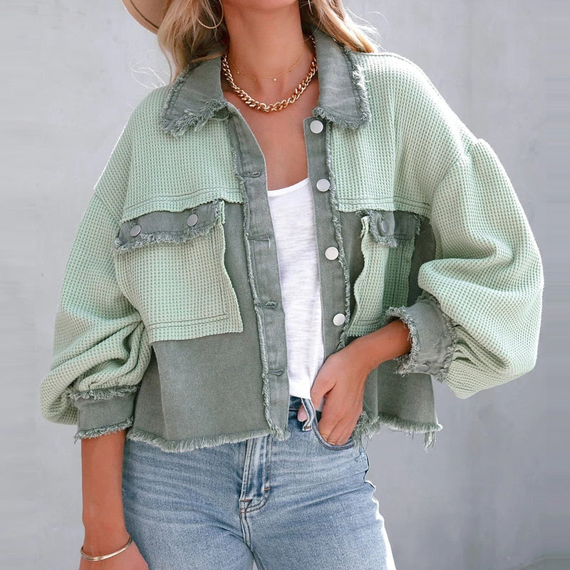 Variant image for Women’s Puff Sleeve Jacket Chic Trendy Design - Ava-2