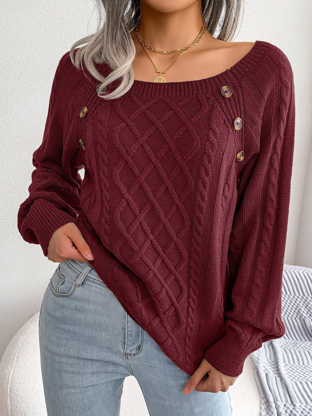 Women’s Cozy Loose Fit Sweater - Sobens