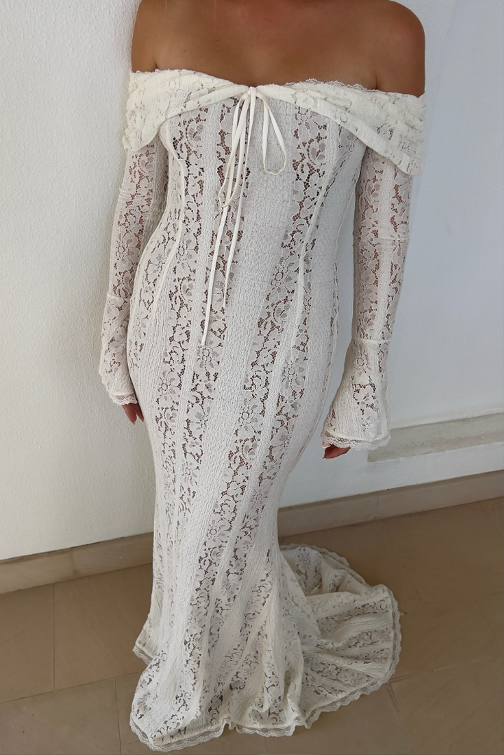 Women’s Romantic Elegant Lace Maxi Dress - Blair